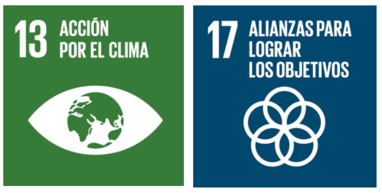 Objetivos de Desarrollo Sostenible (ODS) principalmente relacionados con el cambio climático.