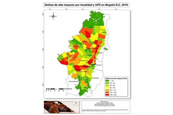 U. Central caracteriza con mapas la inseguridad en las UPZ de Bogotá 