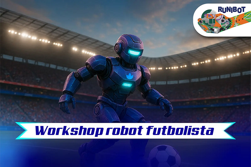 Estudiantes crean robots futboleros en Runibot 2025