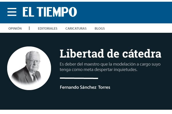 Libertad de cátedra. Fernando Sánchez