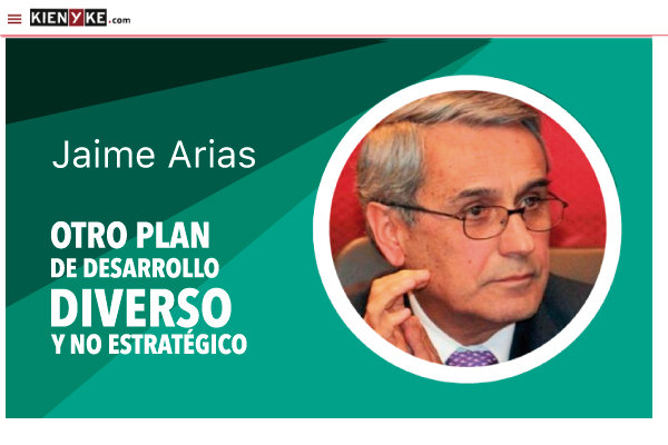Otro plan de desarrollo. Jaime Arias