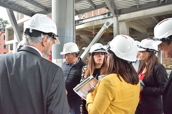 Durante su visita, los pares académicos tuvieron la oportunidad de conocer los avances del Proyecto Campus de la Universidad Central.