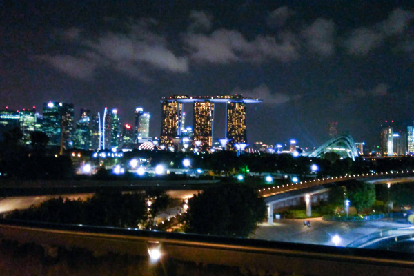 Vista panorámica de Singapur. 