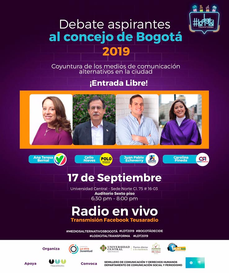 Debate candidatos al Concejo de Bogotá 2019