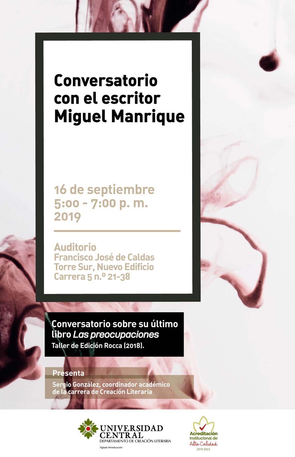 Conversatorio con el escritor Miguel Manrique