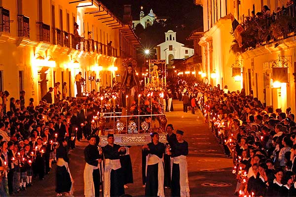 Las procesiones en Popayán